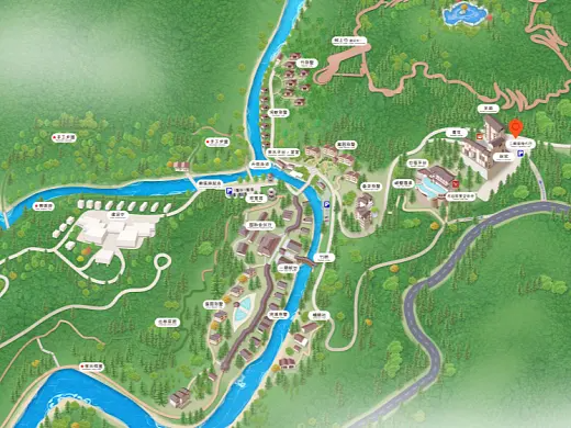 汤原结合景区手绘地图智慧导览和720全景技术，可以让景区更加“动”起来，为游客提供更加身临其境的导览体验。